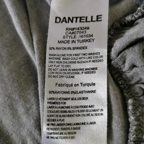 Dantelle Distressed Oil Dye Drop Waist Raw Edges Ruffle Hem Top Sz M - Picture 7 of 9